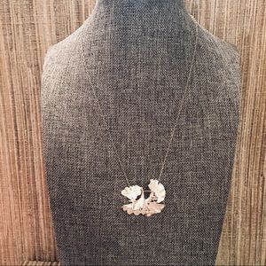 Vintage Sterling Silver Orchid Blossom Necklace